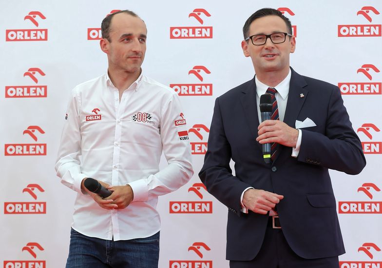Robert Kubica i prezes PKN Orlen Daniel Obajtek