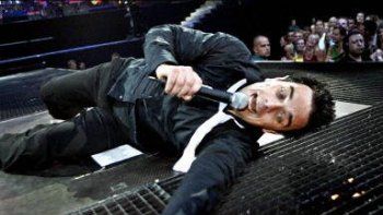 Robbie na koncercie w Amsterdamie