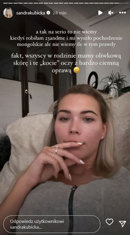 Sandra Kubicka o swoich korzeniach (fot. InstaStories)