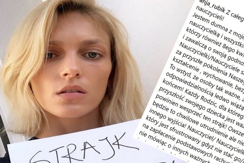 Anja Rubik wsparła nauczycieli. Internauci ostro ją skrytykowali