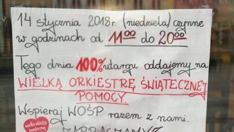 Ahmet Gedik wywiesił taką kartkę na oknie swojego lokalu