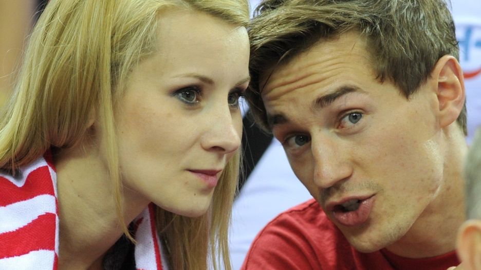 Kamil Stoch wraz ze swoją żoną Ewą Bilan