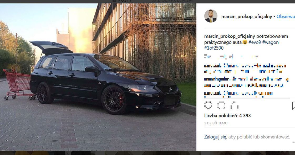 Marcin Prokop ma nowe auto. Tym razem to wyjątkowe kombi