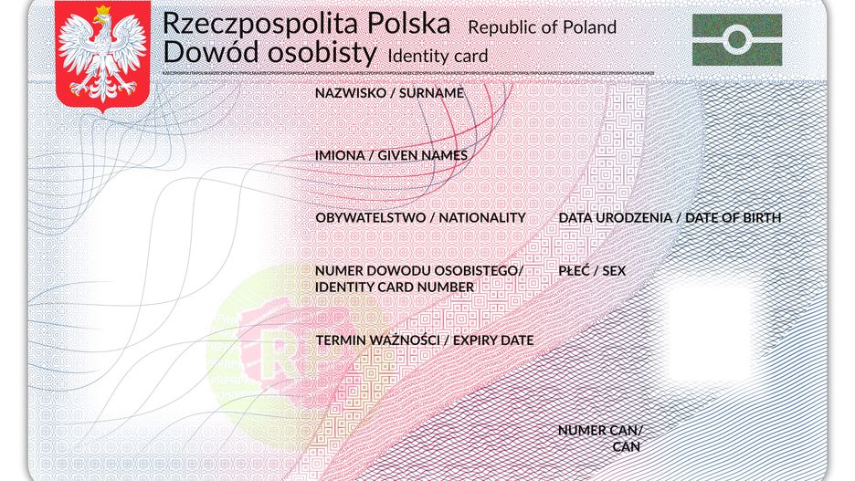 Wzór nowego dowodu osobistego.