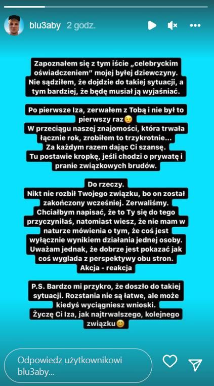 Oświadczenie Mateusza ws. Maffashion