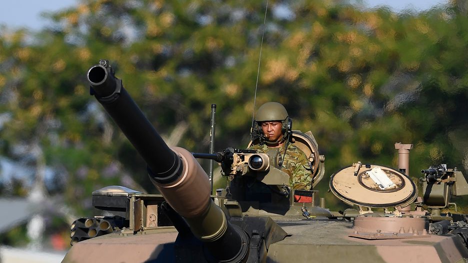 Czołg M1 Abrams podczas defilady wojskowej w Australii