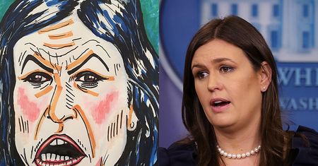 Jim Carrey namalował portret rzeczniczki Trumpa. Prawica w USA jest wściekła