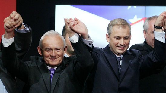 Liderzy SLD na wrześniowej konwencji tej partii.