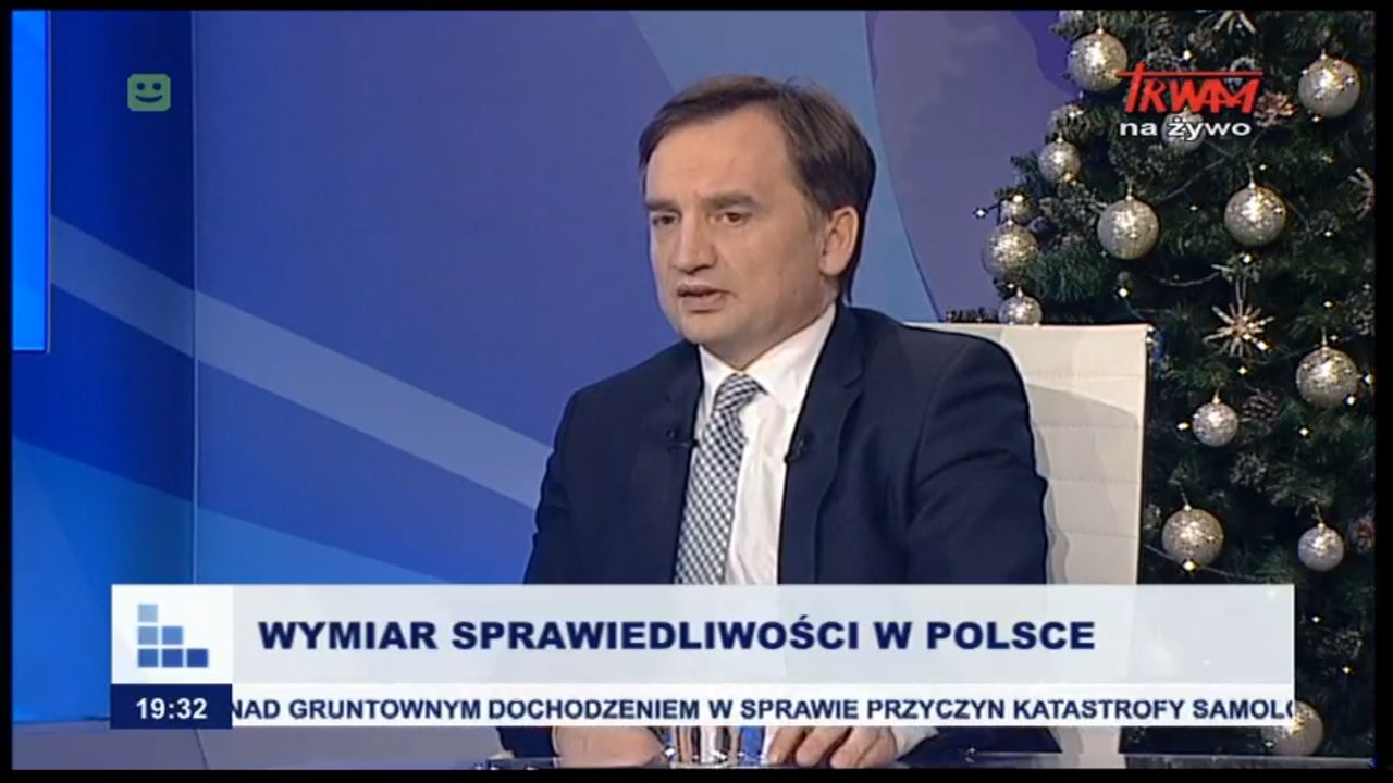 Zbigniew Ziobro w Telewizji Trwam. Nagle ze studiem połączył się o. Rydzyk