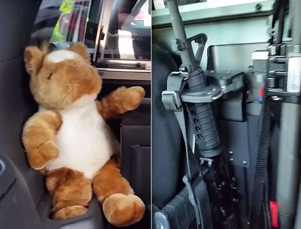 Policjant pokazał wnętrze swojego radiowozu