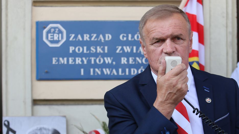Lider Samoobrony Lech Kuropatwiński