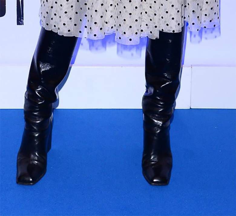 Małgorzata Kożuchowska - buty, Motyw, konferencja prasowa