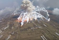 Wybuch w składzie amunicji na Ukrainie. W sieci pojawiło się nagranie z drona