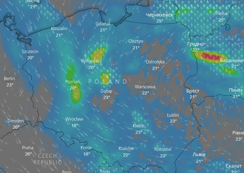 Pogoda na 16 lipca. Burze i deszcz nad Polską 