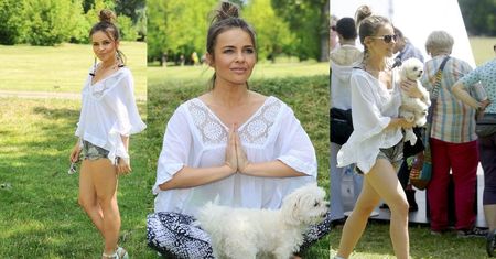 Edyta Herbuś promuje jogę. Ale ma nogi!