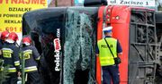 Wypadek Polskiego Busa na Podkarpaciu. Kierowca rozbił autokar, bo rozkładał fotel