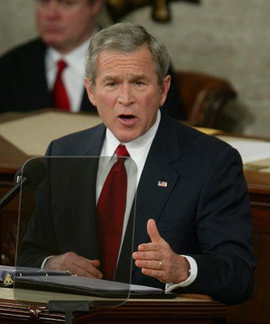 Bush chwali Irak, gani Iran i Syrię