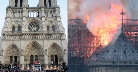 Płonie katedra Notre Dame w Paryżu! Zawaliła się iglica kościoła (ZDJĘCIA)