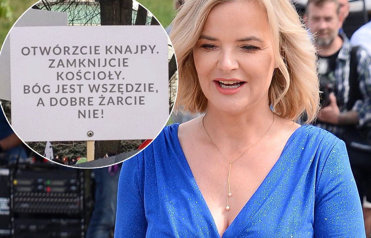 Monika Zamachowska dziwi się temu, że zamknięto restauracje, ale kościoły wciąż są otwarte