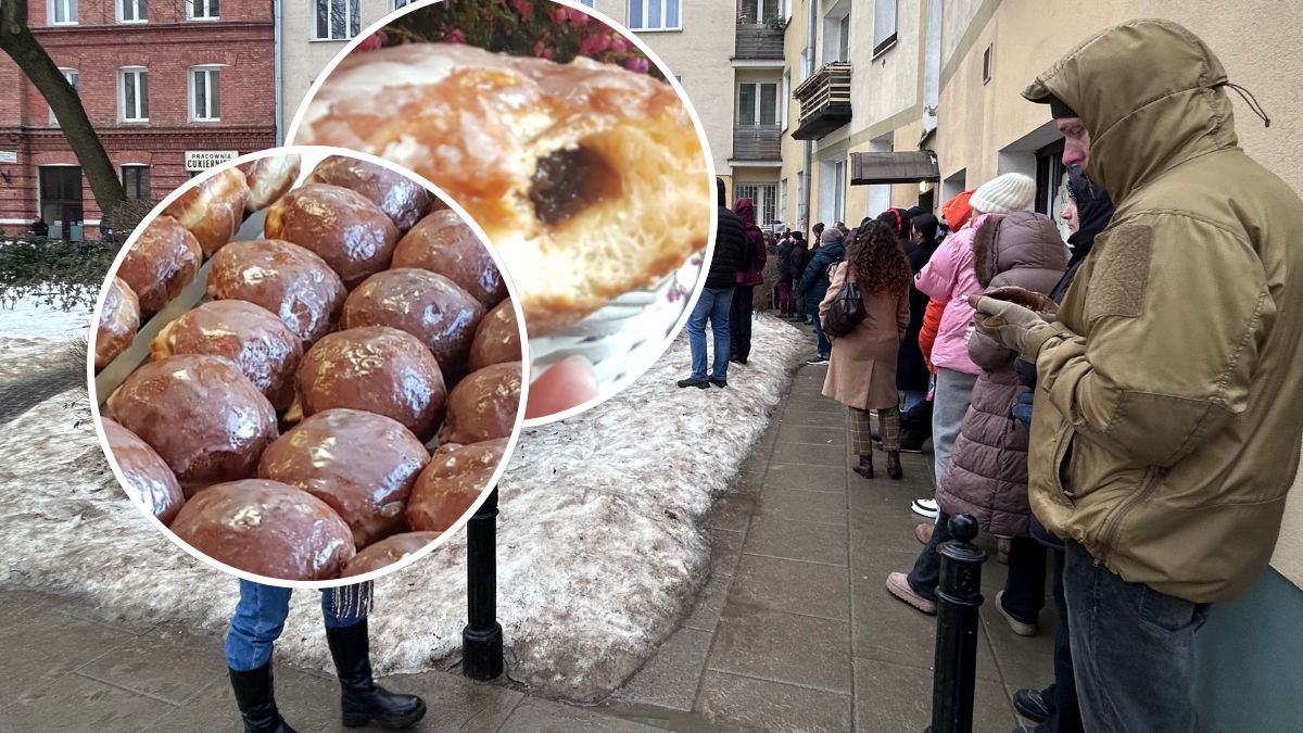 Na warszawskim osiedlu ludzie ustawili się po pączki już w nocy