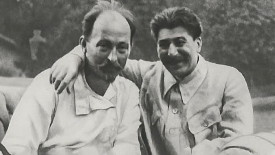 Polak Feliks Dzierżyński i Gruzin Józef Stalin 