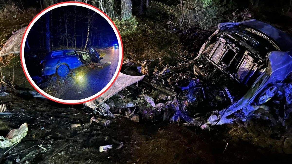 Ofiary spłonęły w samochodzie. Tragiczny wypadek na Mazowszu