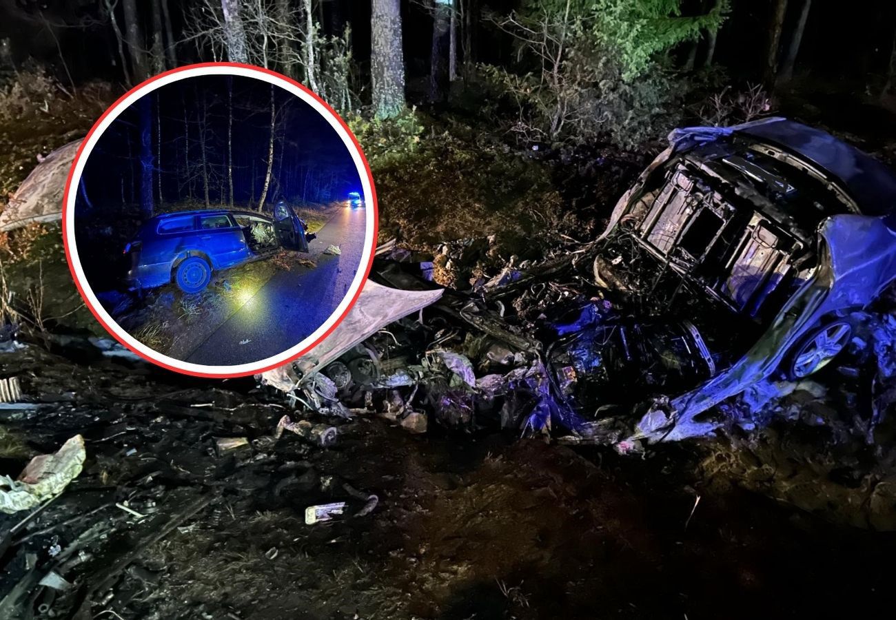 Ofiary spłonęły w samochodzie. Tragiczny wypadek na Mazowszu