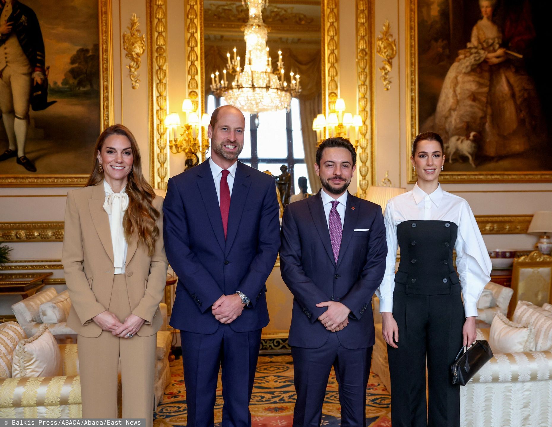 William i Kate przyjmują następcę tronu Jordanii i jego żonę
