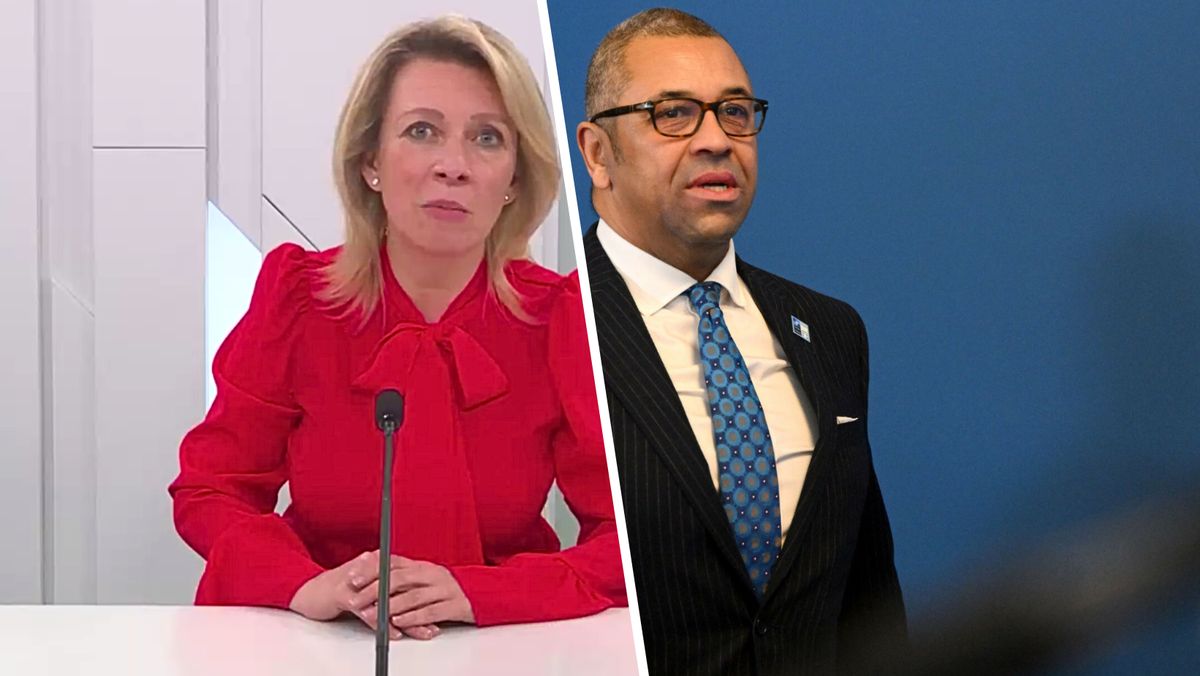 Maria Zacharowa, rzeczniczka rosyjskiego MSZ / James Cleverly, minister spraw wewnętrznych Wielkiej Brytanii