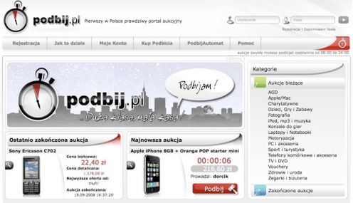 Podbij.pl - inne podejście do aukcji internetowych