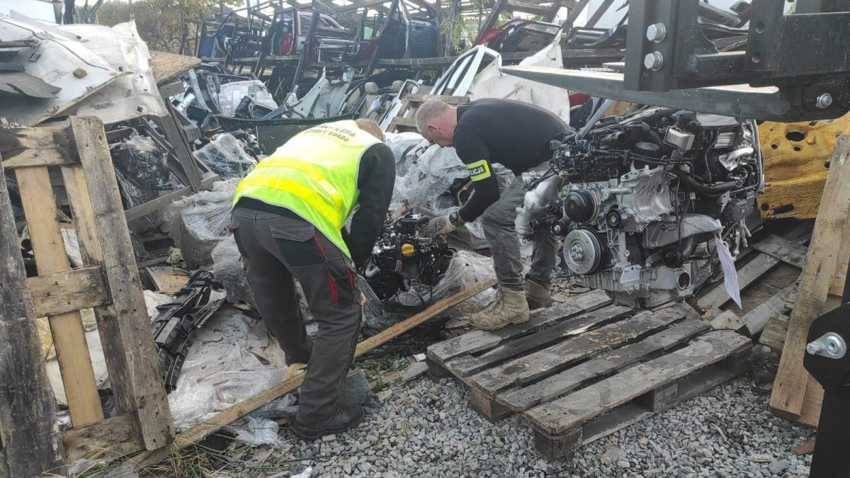 Części pochodziły z aut skradzionych na terenie UE