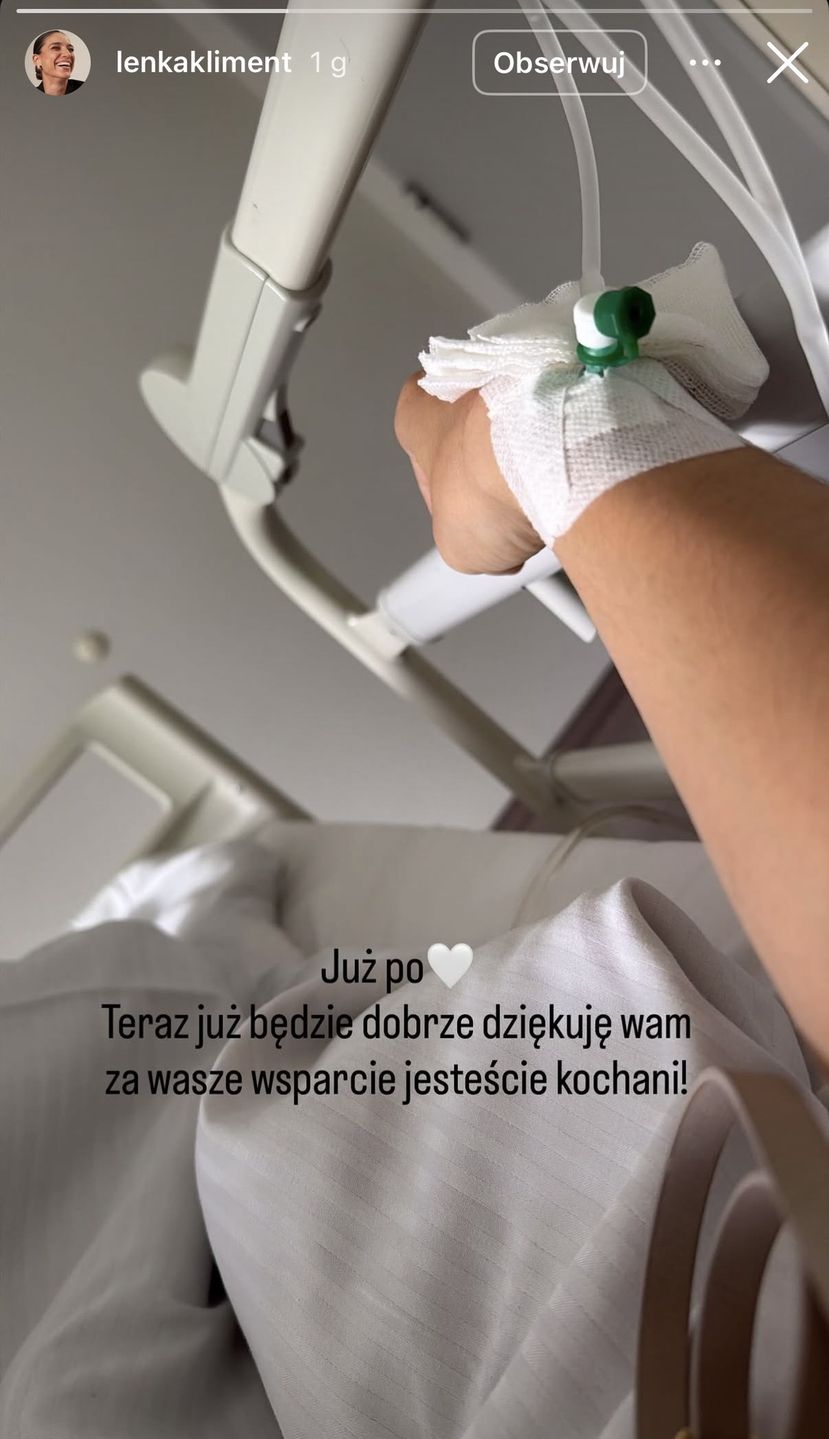 Lenka Klimentova trafiła do szpitala 