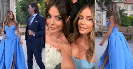 Małgorzata Rozenek w błękitnej sukni wkracza na bal do Omeny Mensah. Zrobiła wrażenie? (ZDJĘCIA)