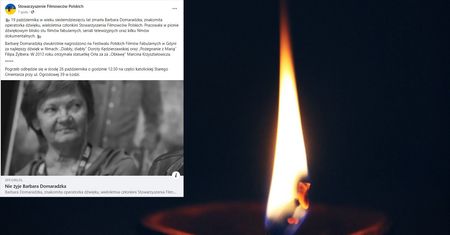 Smutne wieści. Nie żyje Barbara Domaradzka
