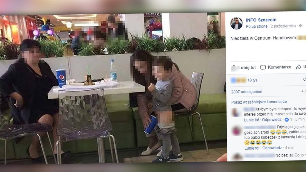 Chłopiec załatwił się do kubka w restauracji