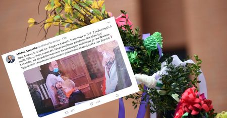 Transmisja mszy świętej w Niedzielę Palmową. TVP pokazała łamanie obostrzeń