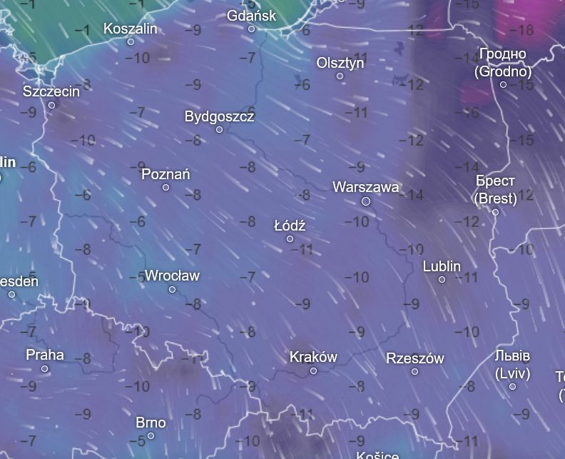 Temperatura 21 stycznia