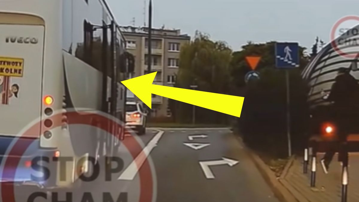 Pasażer nagle wyskoczył z autobusu.