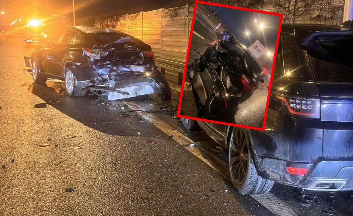 Nocny karambol na S2. Zderzyły się trzy samochody