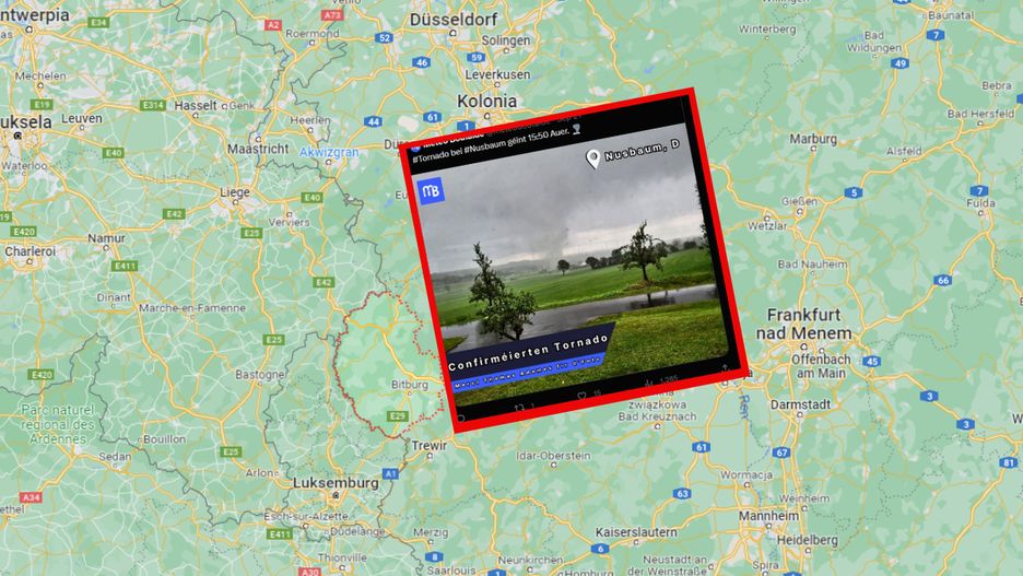 Tornado przeszło przez miejscowość Nusbaum na zachodznie Niemiec
