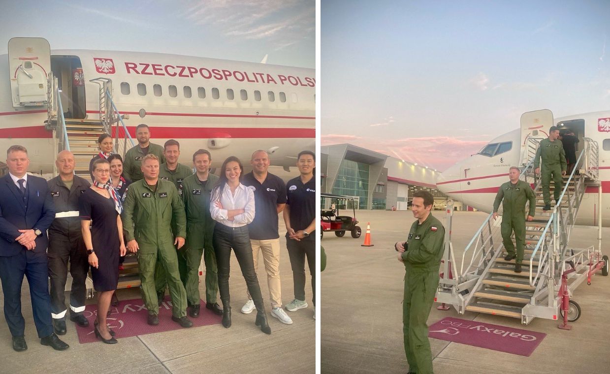 Tym samolotem Sławosz wróci do Europy. Są zdjęcia