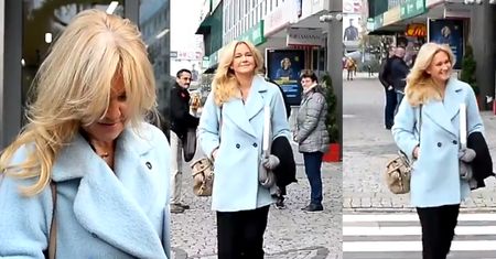 Grażyna Torbicka rozdaje autografy pod TVN-em