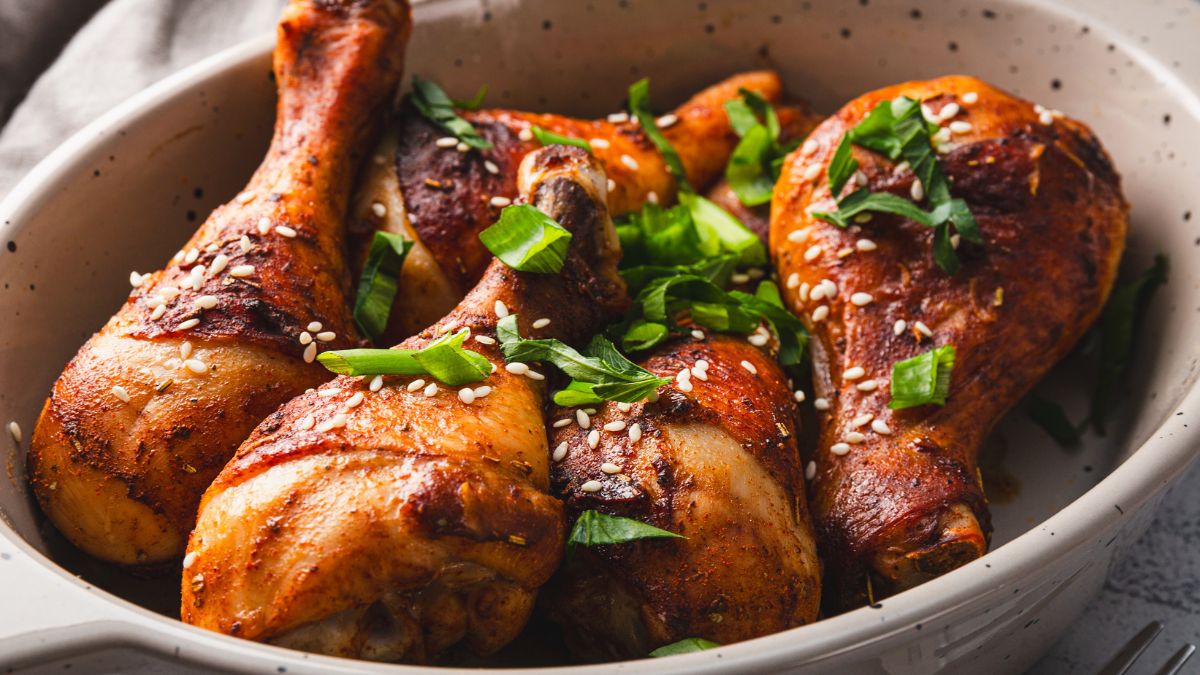 Pieczone pałki kurczaka w sosie teriyaki