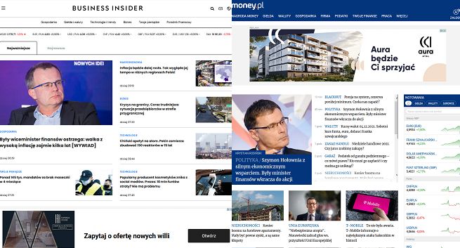Bussines Insider Polska z większą przewagę nad Money.pl, mocno w górę serwisy „Faktu” i „DGP”