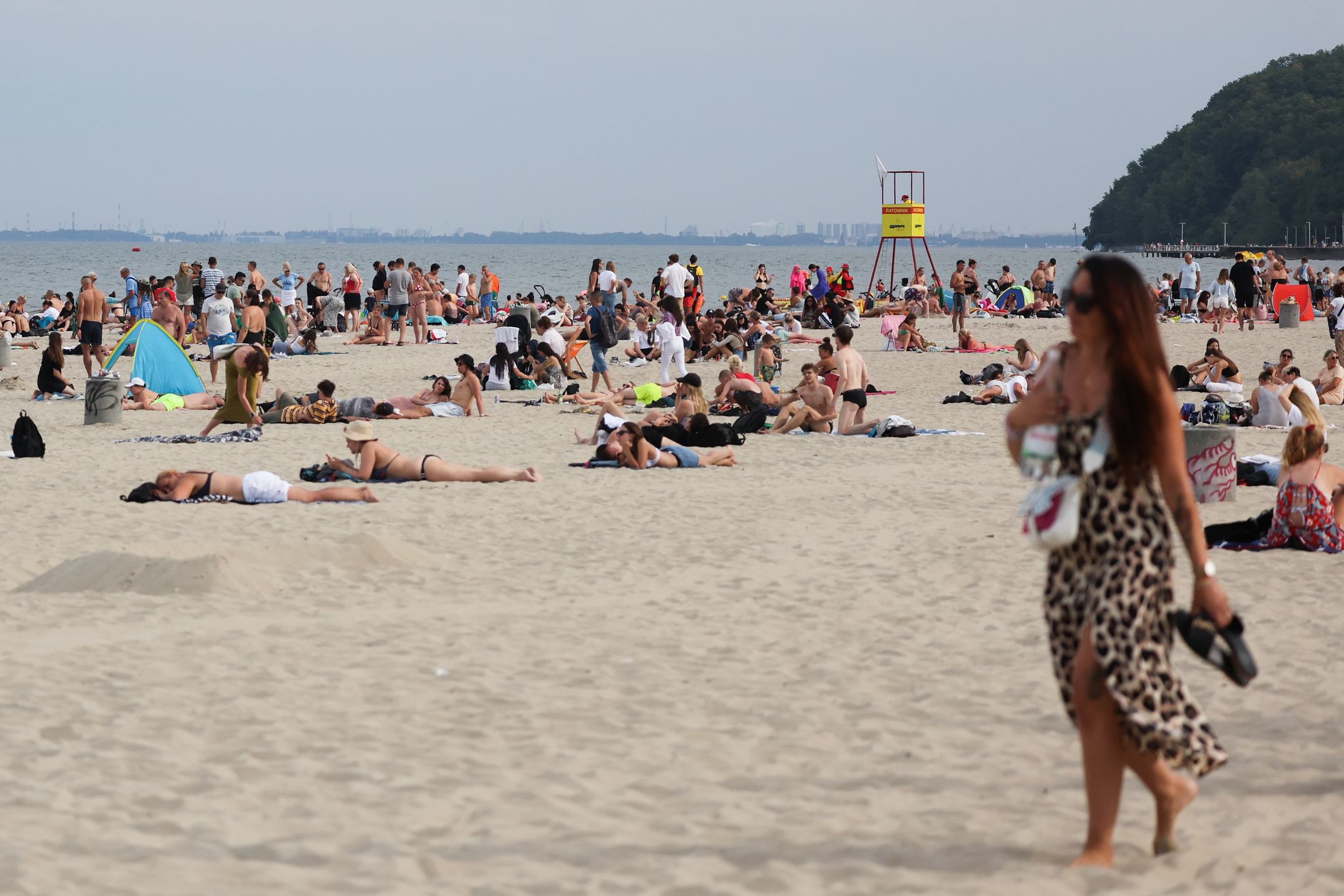 Gdynia Beach
People are seen at the beach in Gdynia, Poland on August 18, 2024. (Photo by Jakub Porzycki/NurPhoto via Getty Images)
NurPhoto
Polish beach, August 18, beachgoers, destination, Pomeraniam, pomerania, coastline, Baltic coast, photography, vacation, relaxation, travel, sun, holiday, outdoor activity, scenic, tourism, sunbathing, beach, 2024, holidays, Gdynia, people, sea, summer, polish, public, weekend getaway, family outing, seaside, swimming, NurPhoto, coastal city, leisure, sand, baltic, poland, Poland, Baltic Sea, Jakub Porzycki