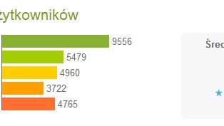 Słupkowy wykres ocen w internetowej wersji Marketu 1