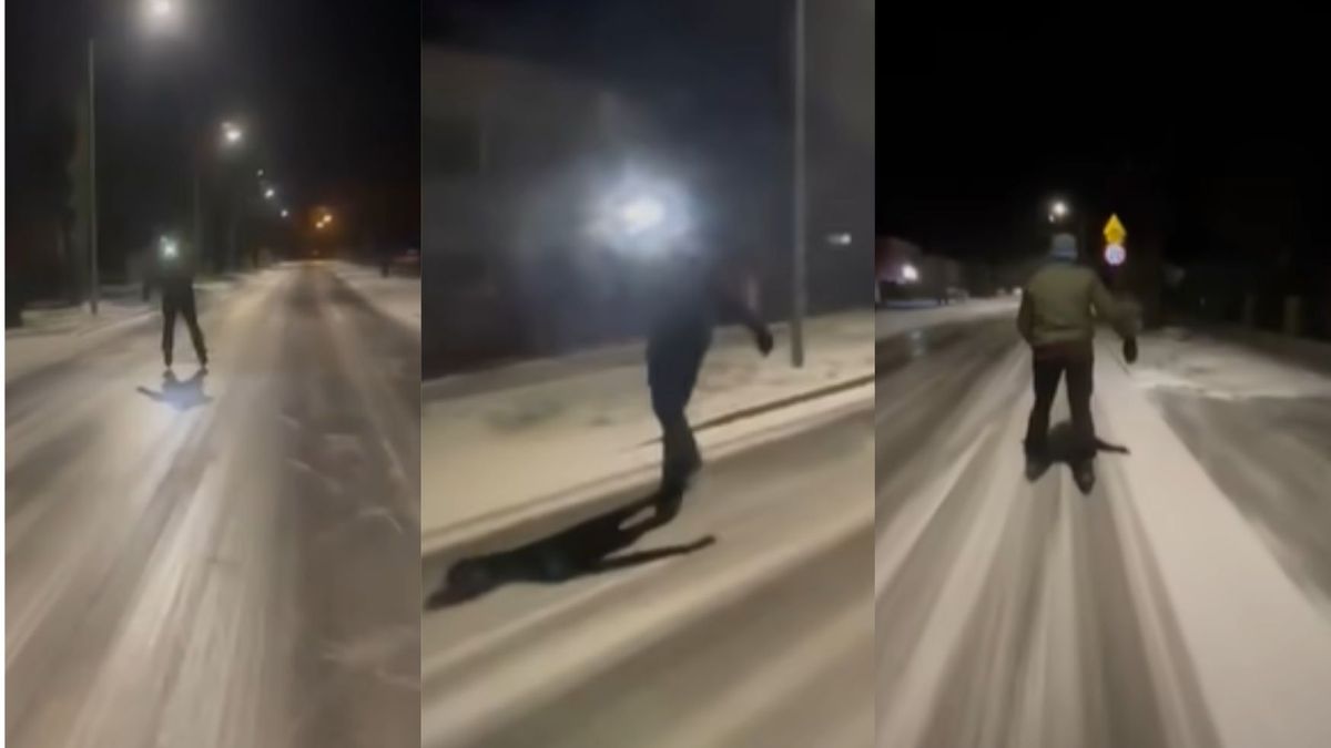 Jeżdżąc na łyżwach pokazali stan ulic w swoim mieście