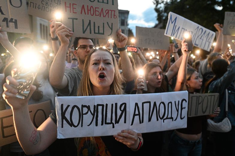 Protest w Kijowie po ograniczeniu mechanizmów antykorupcyjnych