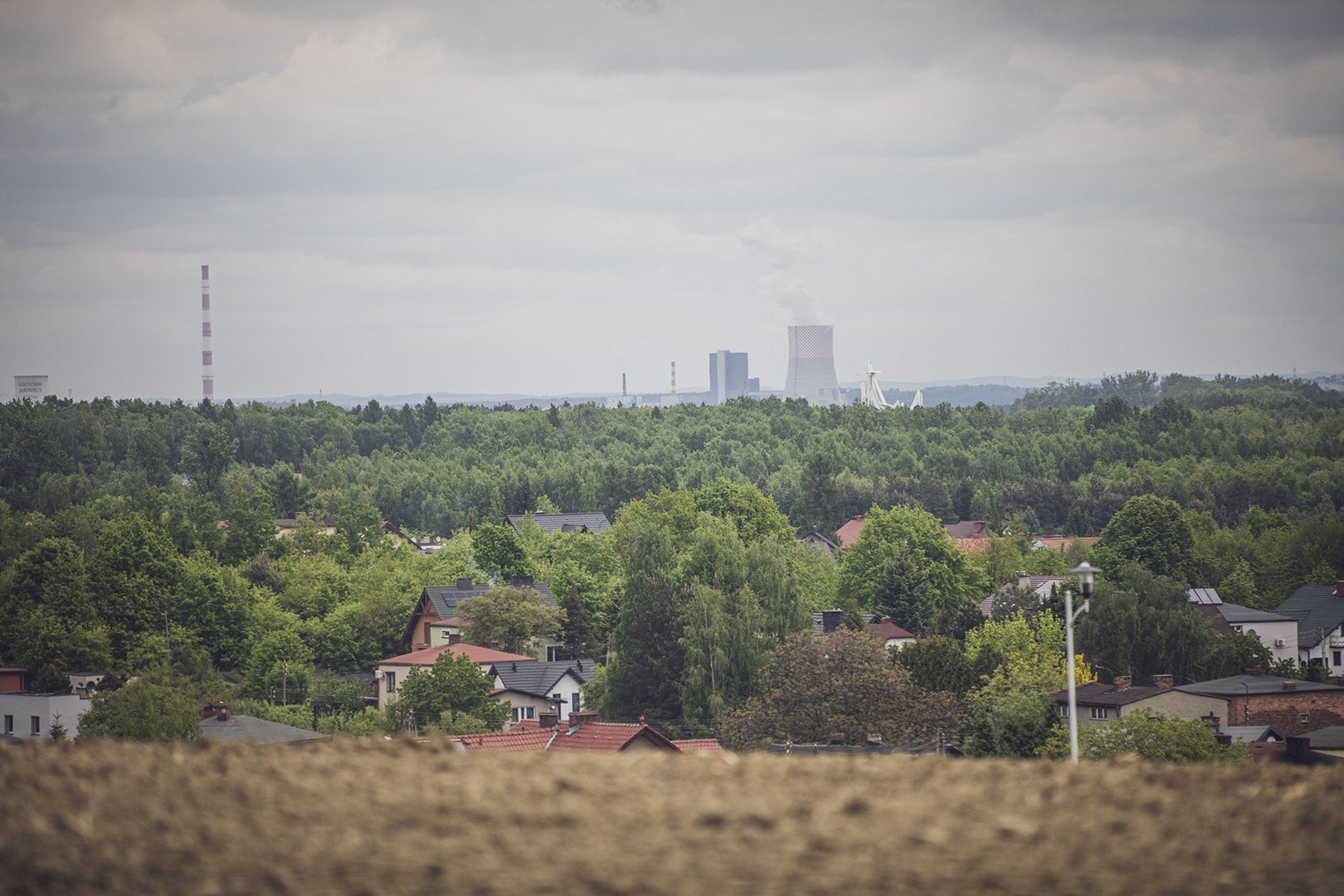 Śląskie pejzaże w wiosennych kolorach. Panorama z Klimontu w Lędzinach