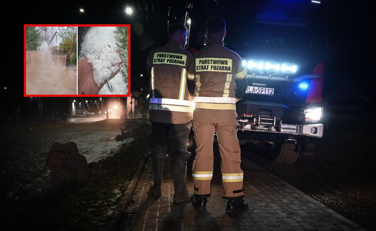 Nawałnice przeszły przez Polskę. Gradobicie i zalane posesje